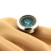 Raw Paraiba Apatite Ring.