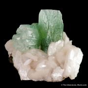 Fluorapophyllite on Stilbite