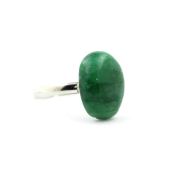 Silver Plated Emerald Ring. 12.71 ct.