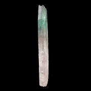 Spodumene /(var: “Kunzite”)(doubly-terminated,“floater” bi-color twinned crystal)