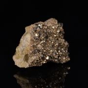 PYRITE and QUARTZ on SIDERITE - Mine de Mésage, France