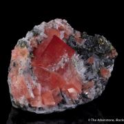 Rhodochrosite on Quartz and Tetrahedrite