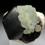 Prehnite on Andradite