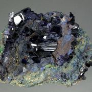 Azurite with Malachite