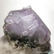 Fluorite (twinned) with Hyalite Opal