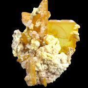 Wulfenite, mimetite, calcite