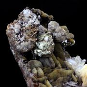 Siderite, Quartz, Pyrite.