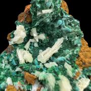 Cerussite, malachite, rosasite