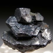 Acanthite on Polybasite