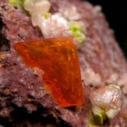 Wulfenite with Calcite, Mottramite