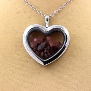 Raw Rhodolite Garnet necklace.