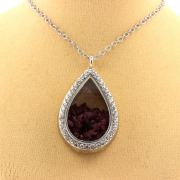 Raw Ruby Necklace.