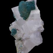 Rosasite on Calcite