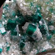 Quartz on Dioptase