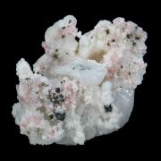 Anhydrite (!) with Rhodochrosite and Quartz