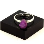 Silver Plated raw Ruby Ring. 10.77 ct.