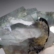 Fluorite with Ferberite, Arsenopyrite