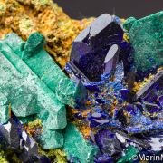 Azurite, Malachte after Azurite