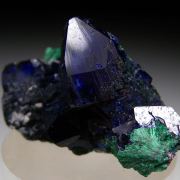 Azurite with Malachite