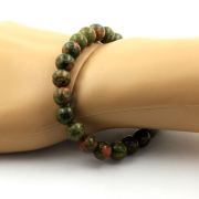 Unakite Bracelet 8 mm Beads.