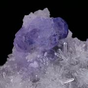 FLUORITE on QUARTZ - China