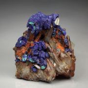 AZURITE, MALACHITE pseudomorph