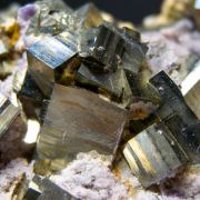 Fluorite on Pyrite