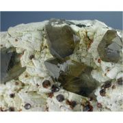 Spessartine, Smoky Quartz, Hyalite Opal, Feldspar