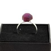 Silver Plated raw Ruby Ring. 13.53 ct.