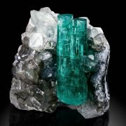 Emerald With Calcite