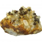 Childrenite (rare) on Quartz