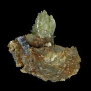 Ludlamite with Vivianite on matrix