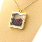 Raw Ruby necklace.