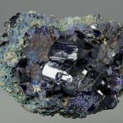 Azurite with Malachite