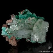 Baryte with Malachite inclusions