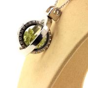 Raw Peridot necklace.