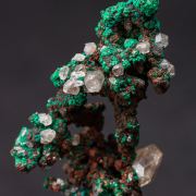 Cerussite, Rosasite on Copper