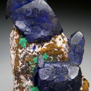 Azurite with Malachite