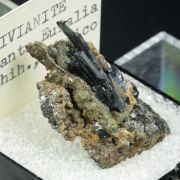 Vivianite with Siderite and Pyrite