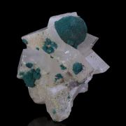 Rosasite on Calcite