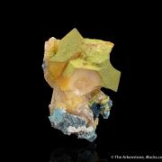 Wulfenite with Shattuckite, and Duftite