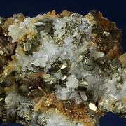 Pyrite with Quartz and Siderite