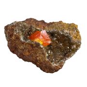 Wulfenite, quartz