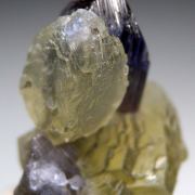 Prehnite on Tanzanite