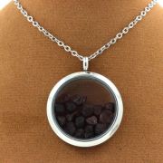 Raw Garnet necklace.