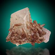 Eosphorite  on Rose Quartz