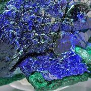 Azurite on Malachite Ps. Azurite