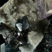 FLUORITE with CALCITE and SPHALERITE - Elmwood Mine, USA