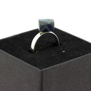 Silver Plated raw Sapphire Ring. 14.29 ct.