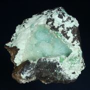 Chrysocolla covered with Quartz